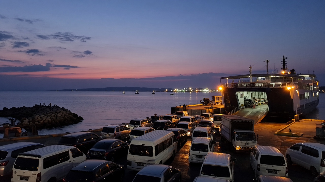 Menunggu penyeberangan ferry menuju Bali